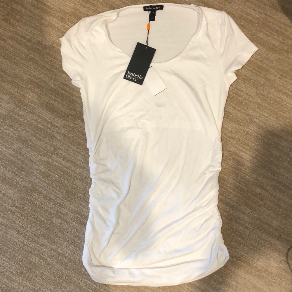 White Cap Scoop Top